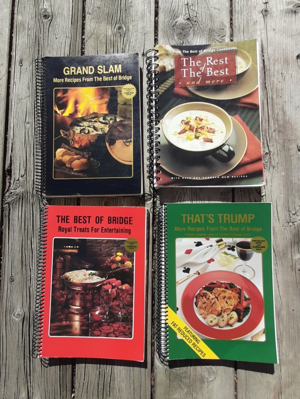 Lot of 4 Vintage Recipes From The Best of Bridge Cookbooks Canada 80's
